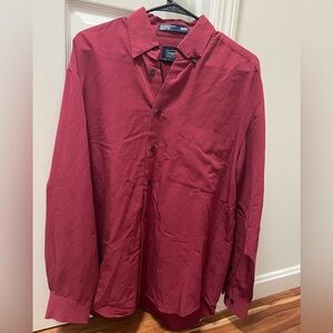 Haggar Deep Red Casual Shirt